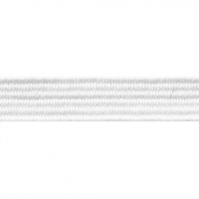 Резиновые нити с текстильным покрытием, шир. 6 мм ( упак.55 м/уп), цв.-белый - купить в Петропавловске-Камчатском. Цена: 210.75 руб.
