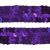 Тесьма с пайетками 12, шир. 20 мм/уп. 25+/-1 м, цвет фиолет - купить в Петропавловске-Камчатском. Цена: 778.19 руб.