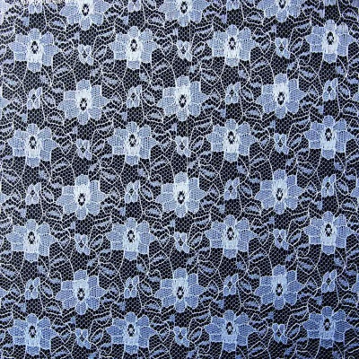 Кружевное полотно гипюр 10102, шир.150см, цвет голубой/blue - купить в Петропавловске-Камчатском. Цена 186.20 руб.