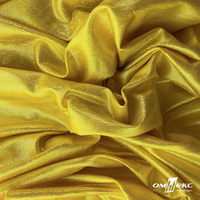 Трикотажное полотно голограмма, шир.140 см, #602 -жёлтый/жёлтый - купить в Петропавловске-Камчатском. Цена 385.88 руб.