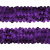 Тесьма с пайетками 12, шир. 30 мм/уп. 25+/-1 м, цвет фиолет - купить в Петропавловске-Камчатском. Цена: 1 098.48 руб.