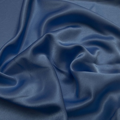 Поли креп-сатин 16-4132, 125 (+/-5) гр/м2, шир.150см, цвет голубой - купить в Петропавловске-Камчатском. Цена 155.57 руб.