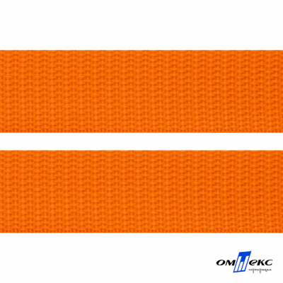 Оранжевый- цв.523 -Текстильная лента-стропа 550 гр/м2 ,100% пэ шир.25 мм (боб.50+/-1 м) - купить в Петропавловске-Камчатском. Цена: 405.80 руб.