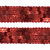 Тесьма с пайетками 3, шир. 20 мм/уп. 25+/-1 м, цвет красный - купить в Петропавловске-Камчатском. Цена: 778.19 руб.