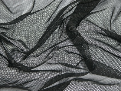 Сетка стрейч (7,81м/кг), 80 гр/м2, шир.160 см, цвет чёрный - купить в Петропавловске-Камчатском. Цена 1 930.78 руб.