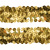 Тесьма с пайетками D16, шир. 30 мм/уп. 25+/-1 м, цвет золото - купить в Петропавловске-Камчатском. Цена: 1 087.39 руб.