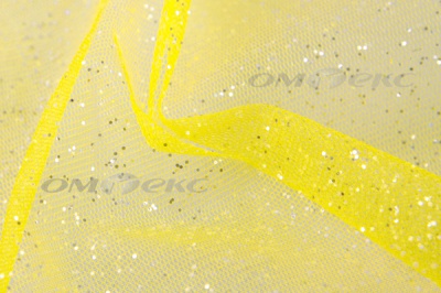 Сетка Глиттер, 40 гр/м2, шир.160см, цвет жёлтый - купить в Петропавловске-Камчатском. Цена 163.01 руб.