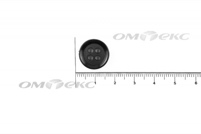 51400/15 мм (4 пр) черные пуговицы - купить в Петропавловске-Камчатском. Цена: 0.67 руб.