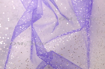 Сетка Глиттер, 40 гр/м2, шир.160см, цвет фиолетовый - купить в Петропавловске-Камчатском. Цена 209.37 руб.