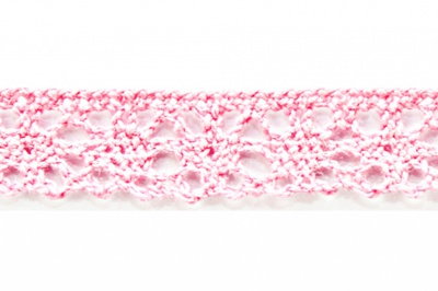 Тесьма кружевная 0621-1607, шир. 15 мм/уп. 20+/-1 м, цвет 096-розовый - купить в Петропавловске-Камчатском. Цена: 302.42 руб.
