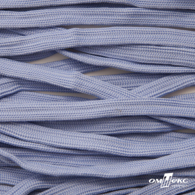 Шнур плетеный (плоский) d-12 мм, (уп.90+/-1м), 100% полиэстер, цв.259 - голубой - купить в Петропавловске-Камчатском. Цена: 8.62 руб.