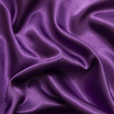 Поли креп-сатин 19-3536, 125 (+/-5) гр/м2, шир.150см, цвет фиолетовый - купить в Петропавловске-Камчатском. Цена 155.57 руб.