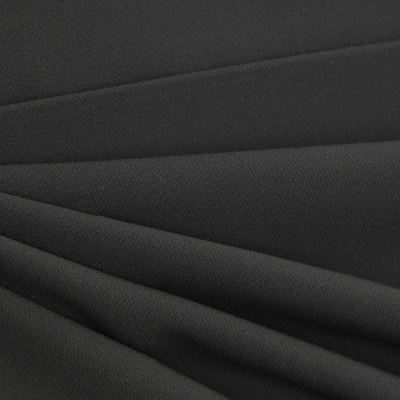 Костюмная ткань "Элис", 220 гр/м2, шир.150 см, цвет чёрный - купить в Петропавловске-Камчатском. Цена 308 руб.