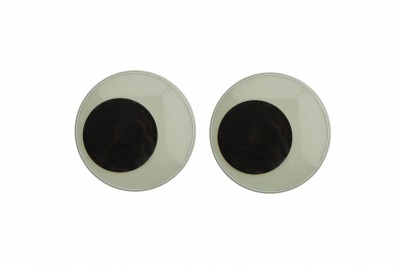 Глазки для игрушек, круглые, с бегающими зрачками, 40 мм/упак.20+/-2 шт, цв. -черно-белые - купить в Петропавловске-Камчатском. Цена: 158.73 руб.