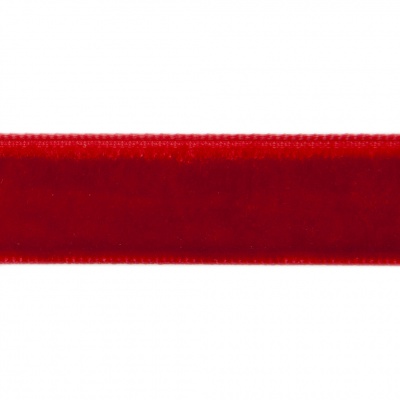 Лента бархатная нейлон, шир.12 мм, (упак. 45,7м), цв.45-красный - купить в Петропавловске-Камчатском. Цена: 392 руб.