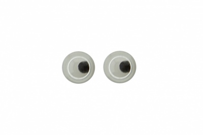 Глазки для игрушек, круглые, с бегающими зрачками, 3 мм/упак.100+/-5 шт, цв. -черно-белые - купить в Петропавловске-Камчатском. Цена: 25.40 руб.