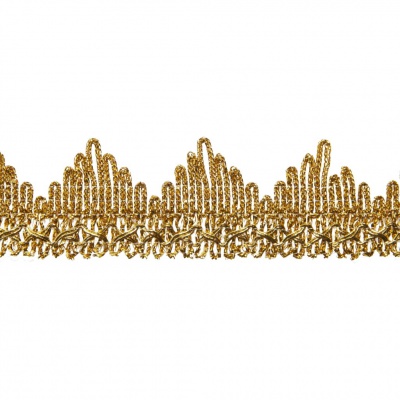 Тесьма металлизированная 0384-0240, шир. 40 мм/уп. 25+/-1 м, цвет золото - купить в Петропавловске-Камчатском. Цена: 490.74 руб.