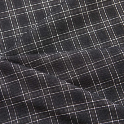 Ткань костюмная клетка 25052 2027, 198 гр/м2, шир.150см, цвет т.серый/сер/бел - купить в Петропавловске-Камчатском. Цена 431.49 руб.