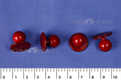 Пуговица поварская "Пукля", 10 мм, цвет красный - купить в Петропавловске-Камчатском. Цена: 2.28 руб.