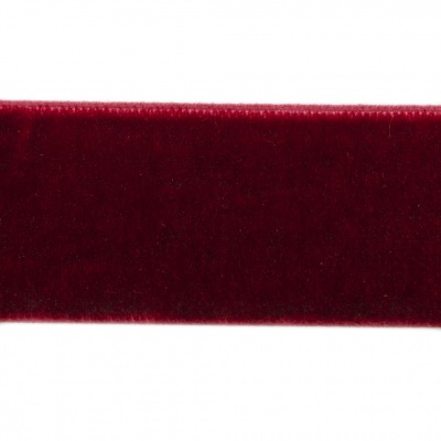 Лента бархатная нейлон, шир.25 мм, (упак. 45,7м), цв.240-бордо - купить в Петропавловске-Камчатском. Цена: 809.01 руб.