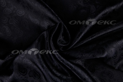 Ткань подкладочная жаккард Р14098, чёрный, 85 г/м2, шир. 150 см, 230T - купить в Петропавловске-Камчатском. Цена 166.45 руб.