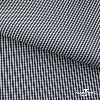 Ткань сорочечная Клетка Виши, 115 г/м2, 58% пэ,42% хл, шир.150 см, цв.6-черный, (арт.111) - купить в Петропавловске-Камчатском. Цена 306.69 руб.