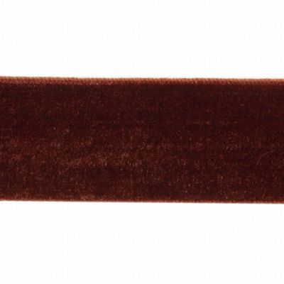Лента бархатная нейлон, шир.25 мм, (упак. 45,7м), цв.120-шоколад - купить в Петропавловске-Камчатском. Цена: 981.09 руб.