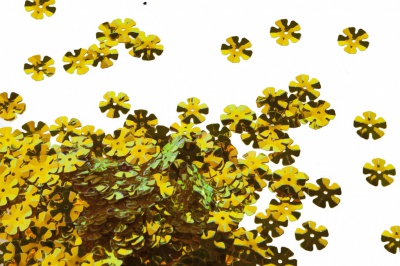 Пайетки "ОмТекс" россыпью,DOUBLE SIDED GOLD,цветок 14 мм/упак.50 гр, цв. 0460-золото - купить в Петропавловске-Камчатском. Цена: 80.93 руб.