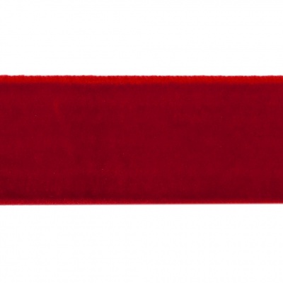 Лента бархатная нейлон, шир.25 мм, (упак. 45,7м), цв.45-красный - купить в Петропавловске-Камчатском. Цена: 991.10 руб.