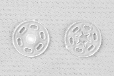 Кнопки пришивные пластиковые 15 мм, блистер 24шт, цв.-прозрачные - купить в Петропавловске-Камчатском. Цена: 68.79 руб.