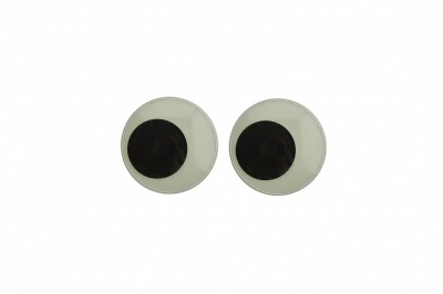 Глазки для игрушек, круглые, с бегающими зрачками, 10 мм/упак.50+/-2 шт, цв. -черно-белые - купить в Петропавловске-Камчатском. Цена: 35.20 руб.