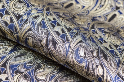 Ткань костюмная жаккард, 135 гр/м2, шир.150см, цвет синий№18 - купить в Петропавловске-Камчатском. Цена 441.95 руб.