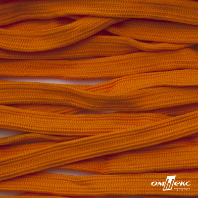 Шнур плетеный (плоский) d-12 мм, (уп.90+/-1м), 100% полиэстер, цв.267 - оранжевый - купить в Петропавловске-Камчатском. Цена: 8.62 руб.