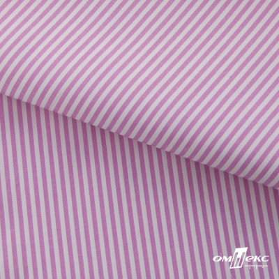 Ткань сорочечная Полоска Кенди, 115 г/м2, 58% пэ,42% хл, шир.150 см, цв.1-розовый, (арт.110) - купить в Петропавловске-Камчатском. Цена 306.69 руб.