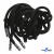Шнурки #107-05, круглые 130 см, декор.наконечник, цв.чёрный - купить в Петропавловске-Камчатском. Цена: 22.56 руб.
