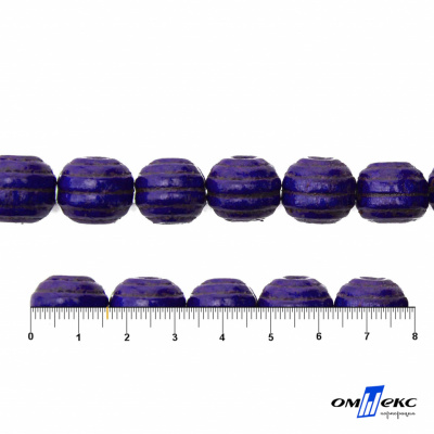 0309-Бусины деревянные "ОмТекс", 16 мм, упак.50+/-3шт, цв.018-фиолет - купить в Петропавловске-Камчатском. Цена: 62.22 руб.