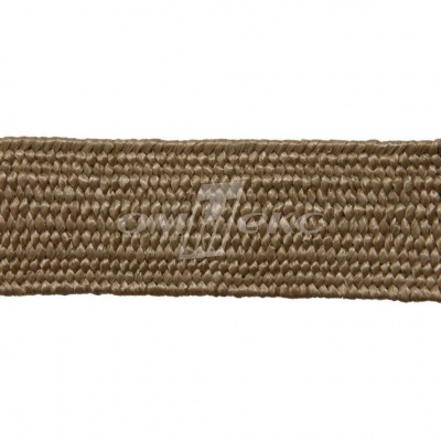 Тесьма отделочная полипропиленовая плетеная эластичная #2, шир. 40мм, цв.- соломенный - купить в Петропавловске-Камчатском. Цена: 50.99 руб.