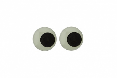 Глазки для игрушек, круглые, с бегающими зрачками, 8 мм/упак.100+/-2 шт, цв. -черно-белые - купить в Петропавловске-Камчатском. Цена: 28.86 руб.