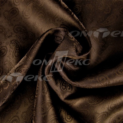 Ткань подкладочная жаккард Р14098, 19-1217/коричневый, 85 г/м2, шир. 150 см, 230T - купить в Петропавловске-Камчатском. Цена 166.45 руб.