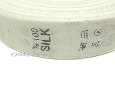 Состав и уход за тк.100% Silk (1000 шт) - купить в Петропавловске-Камчатском. Цена: 520.46 руб.